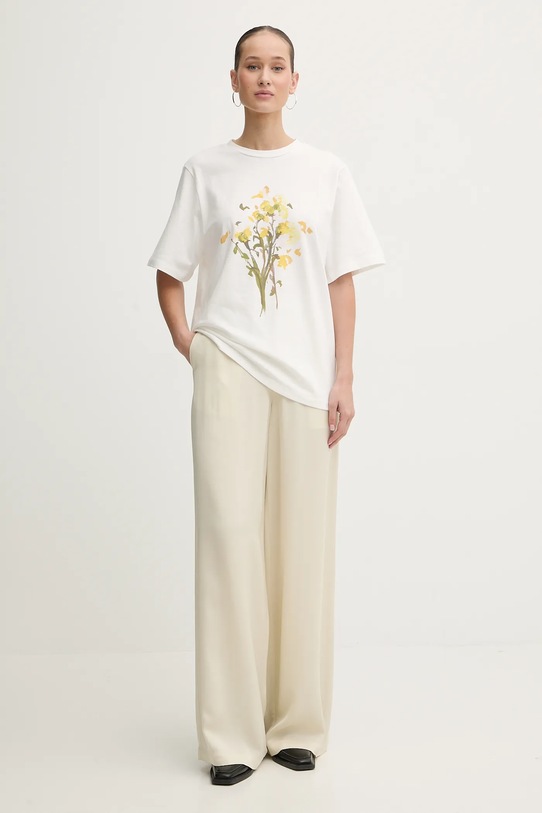 Stine Goya t-shirt bawełniany SG.PS26.T009.2243P biały SS26