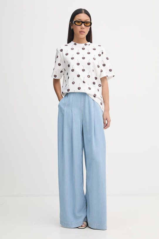 Stine Goya t-shirt basic damski bawełniany SG.SS26.T009.2243 biały SS26