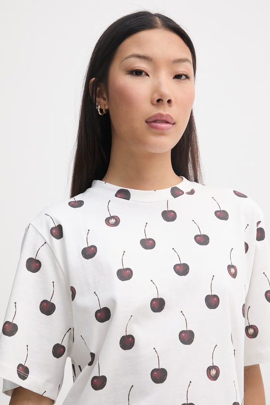 Stine Goya t-shirt basic damski bawełniany biały SG.SS26.T009.2243