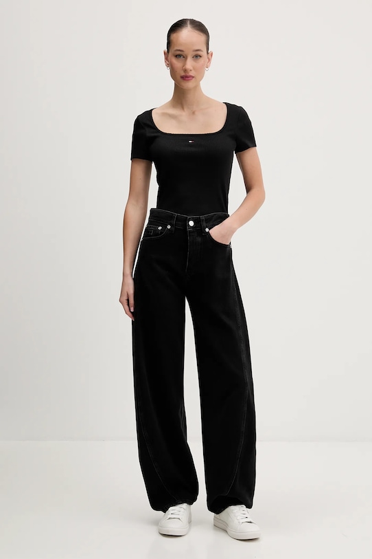 Tommy Jeans t-shirt DW0DW21837 czarny SS26