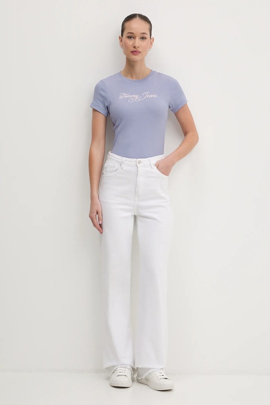 Tommy Jeans t-shirt DW0DW21838 niebieski SS26
