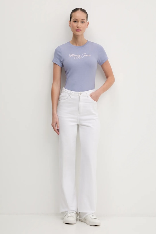 Tommy Jeans t-shirt DW0DW21838 niebieski SS26