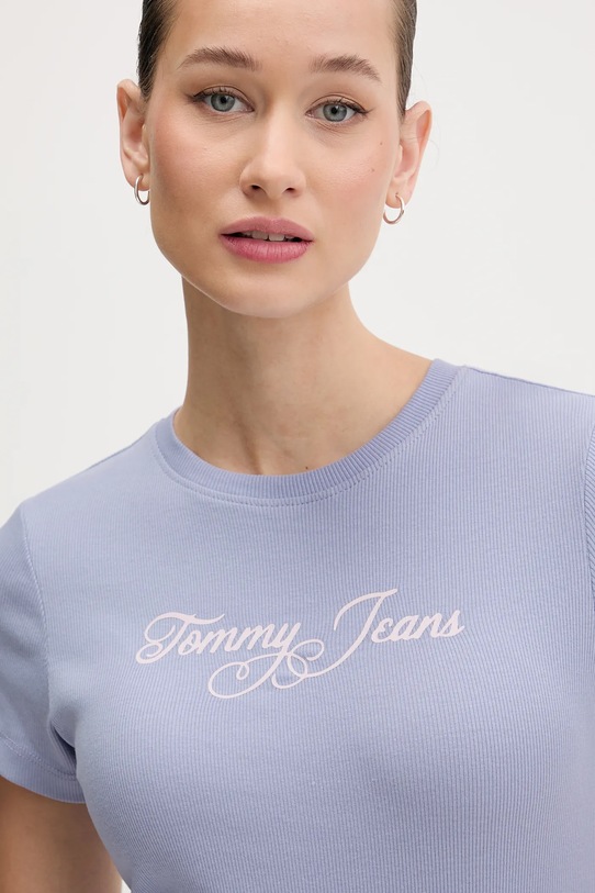 Tommy Jeans t-shirt niebieski DW0DW21838