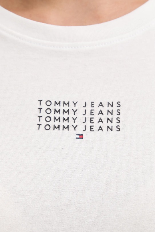 Tommy Jeans t-shirt bawełniany DW0DW21841 beżowy
