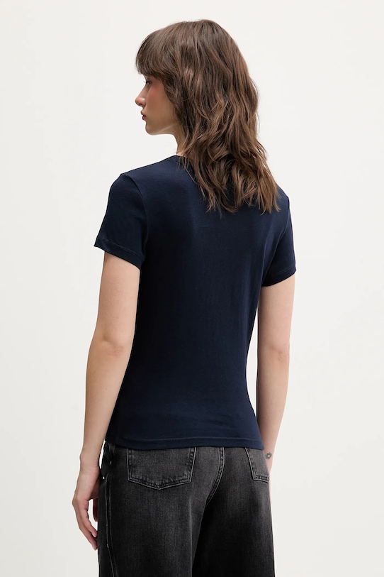 Odzież Tommy Jeans t-shirt bawełniany DW0DW21841 granatowy