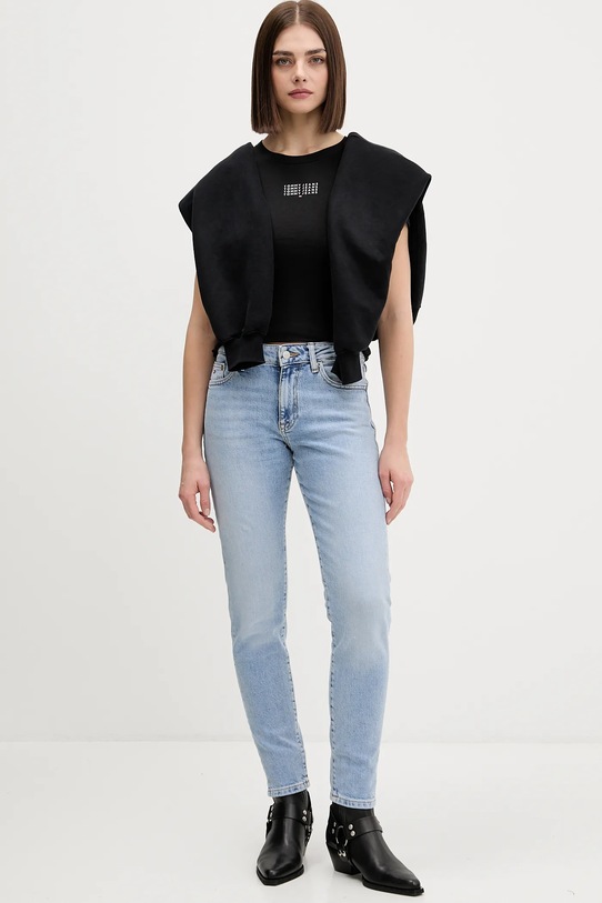 Tommy Jeans t-shirt bawełniany DW0DW21841 czarny SS26