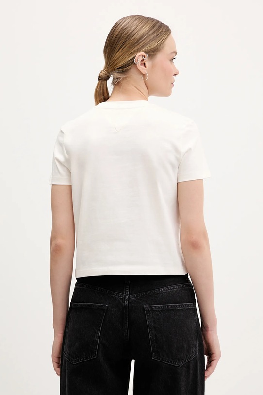 Odzież Tommy Jeans t-shirt bawełniany DW0DW22539 beżowy