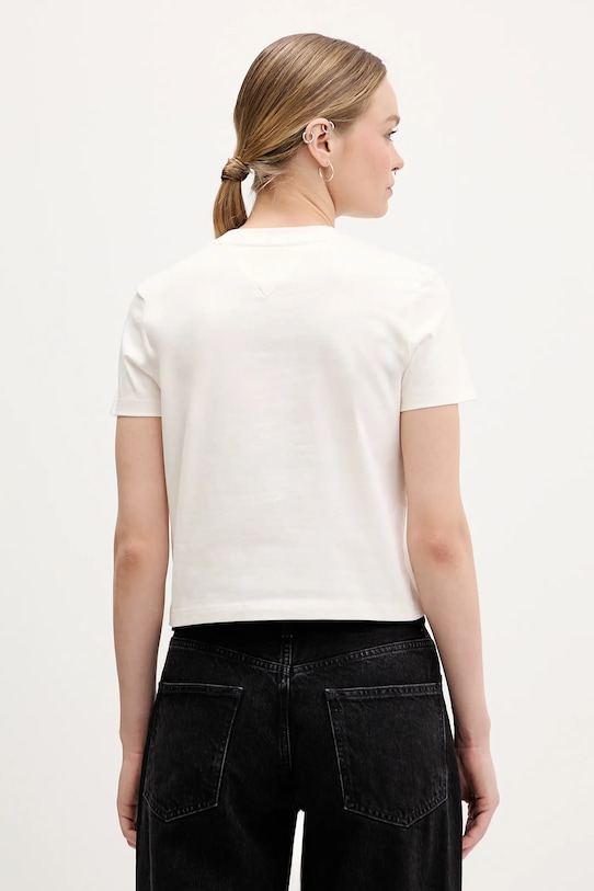 Odzież Tommy Jeans t-shirt bawełniany DW0DW22539 beżowy