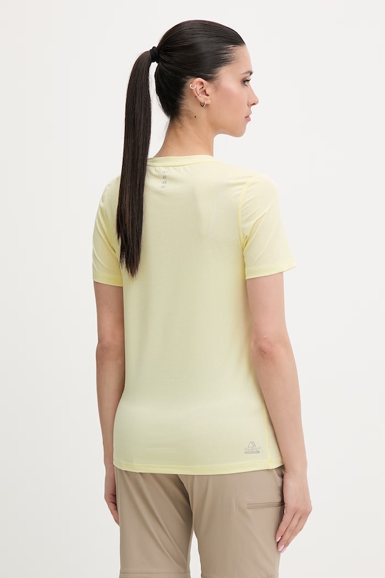Ρούχα Viking Γυναικείο Τ-shirt πεζοπορίας Tover 500/28/4667 κίτρινο