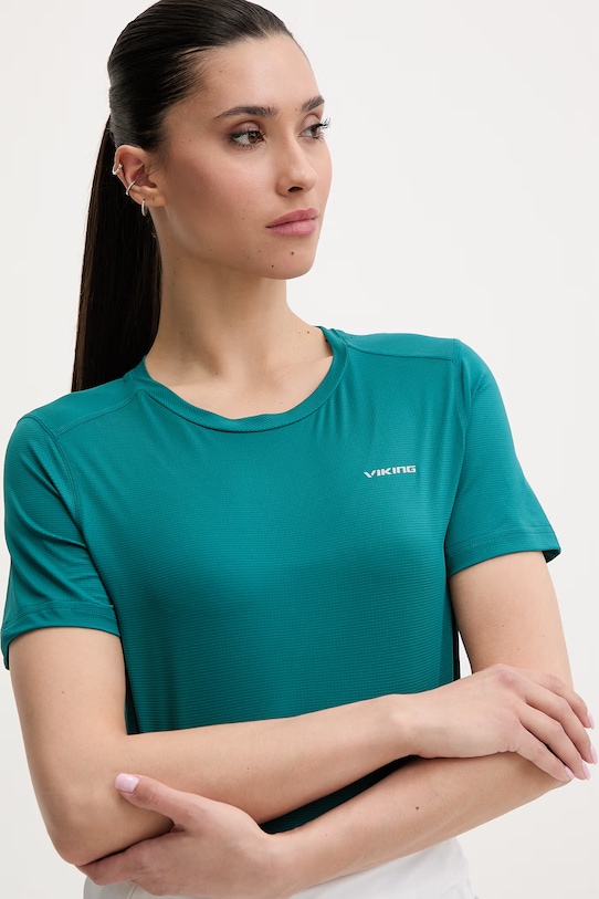 Viking Τ-shirt πεζοπορίας γυναικείο Tover τιρκουάζ 500/28/4667