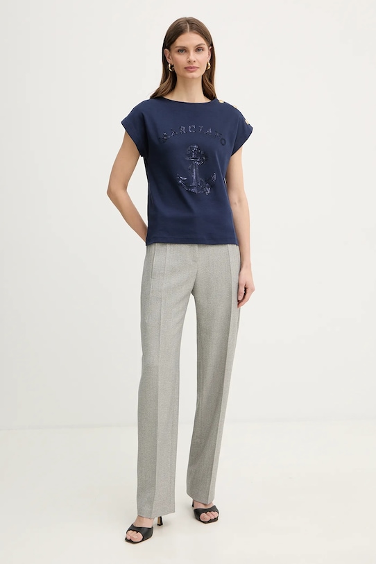 Marciano by Guess t-shirt bawełniany LYRIS 6RGI03.6362A niebieski SS26