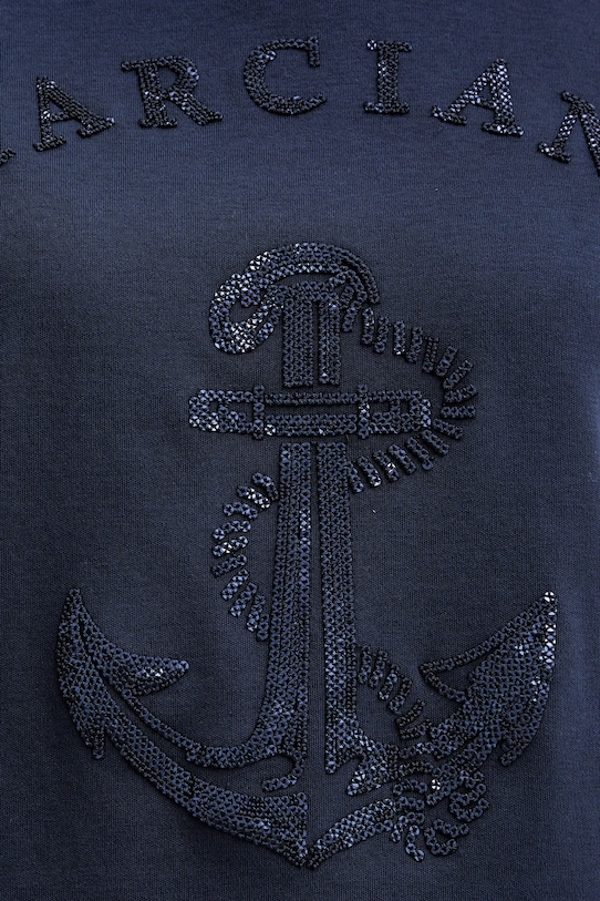 Marciano by Guess t-shirt bawełniany LYRIS 6RGI03.6362A niebieski