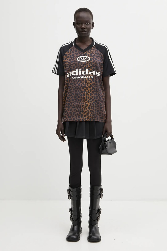 adidas Originals t-shirt STN FBALL KA2671 brązowy