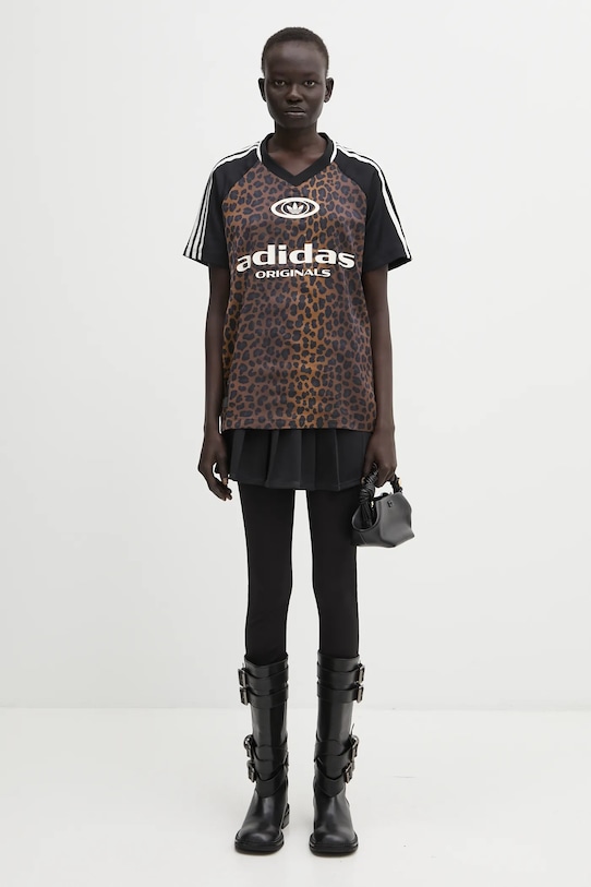 adidas Originals t-shirt STN FBALL KA2671 brązowy