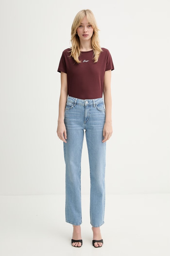 BOSS Orange t-shirt bawełniany C Elove embro 50554696 brązowy SS26