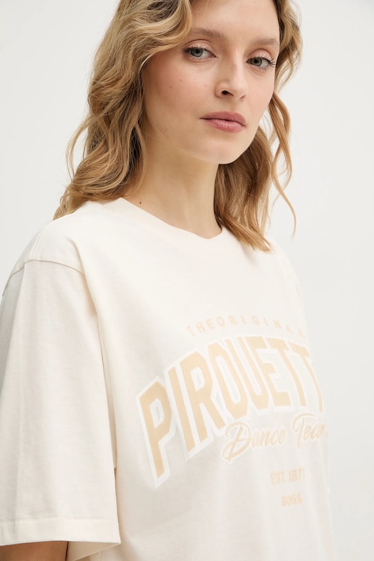 BOSS Orange t-shirt bawełniany C Eregular 1 beżowy 50556993