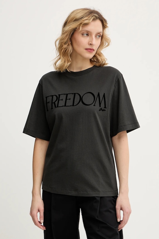 BOSS Orange t-shirt bawełniany nadruk szary 50556993