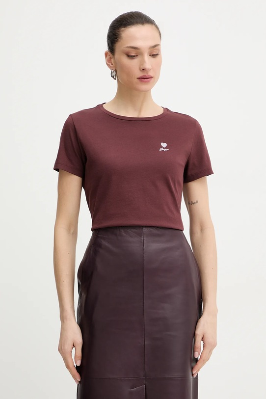 BOSS Orange tricou din bumbac C Elove 1 C Elove 1 print maro 50556994