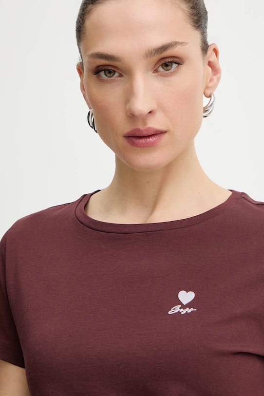 BOSS Orange t-shirt bawełniany C Elove 1 brązowy 50556994