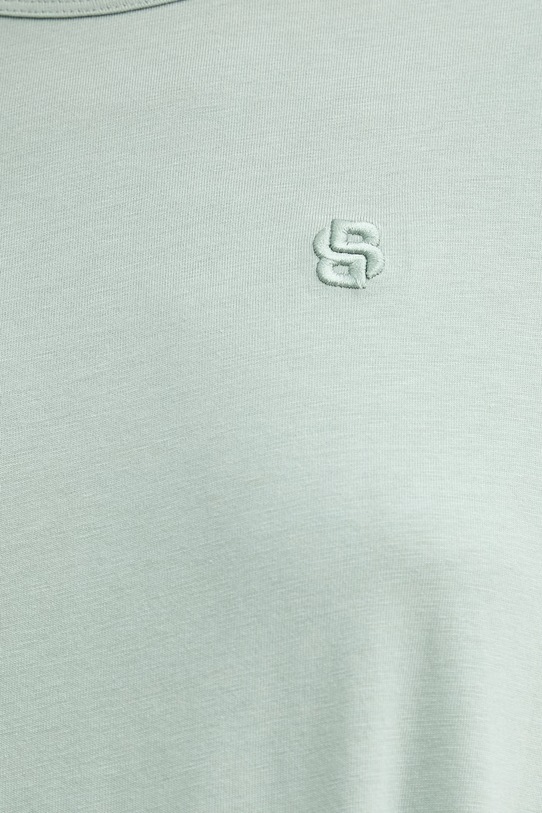 BOSS t-shirt z domieszką jedwabiu Eventsa9 50555071 zielony