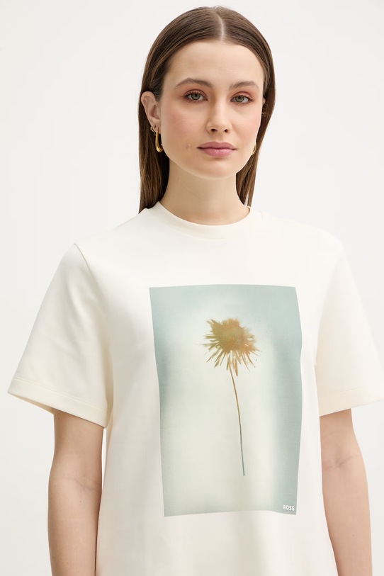 BOSS t-shirt Eharpa2 beżowy 50563277