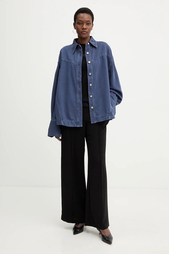 Βαμβακερό μπλουζάκι BOSS Eharpa3 50563283 μαύρο SS26