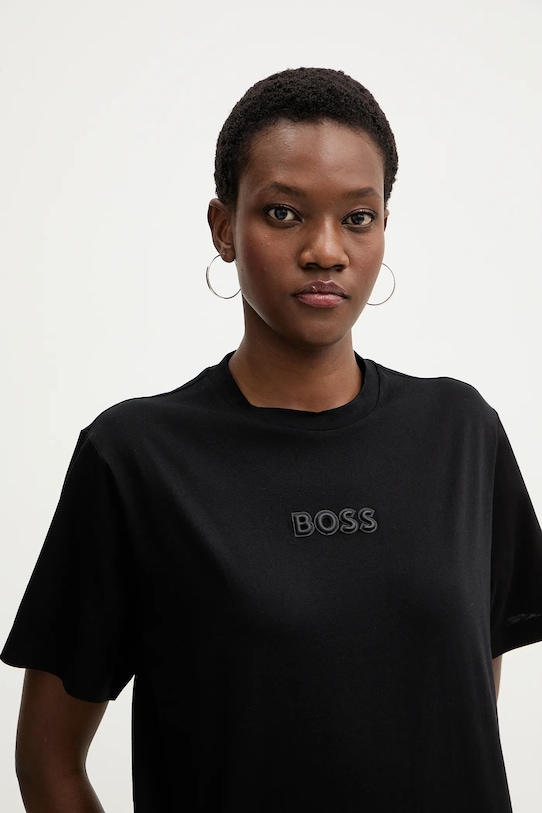 BOSS t-shirt bawełniany Eharpa3 czarny 50563283