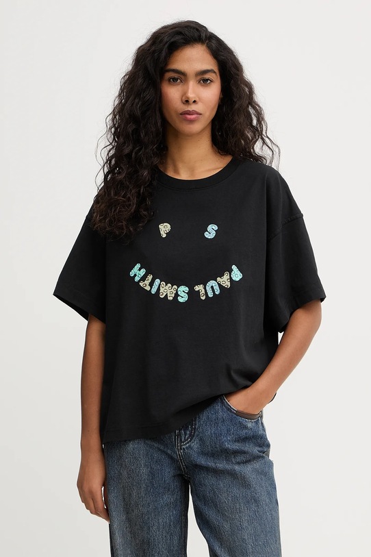 PS Paul Smith t-shirt bawełniany bawełna czarny W2R.405V.VP5574