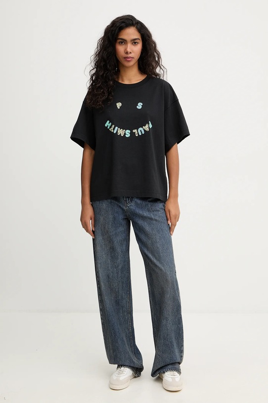 PS Paul Smith t-shirt bawełniany W2R.405V.VP5574 czarny SS26