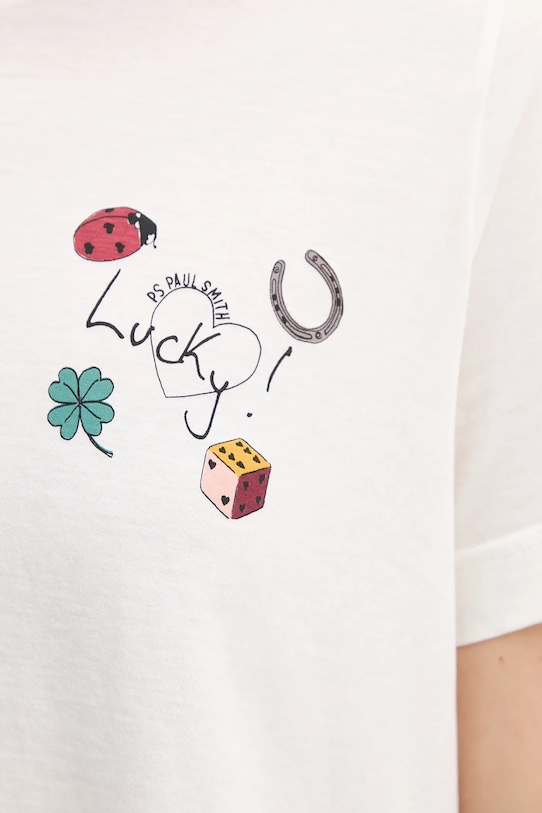 PS Paul Smith t-shirt bawełniany W2R.430V.VP5567 beżowy