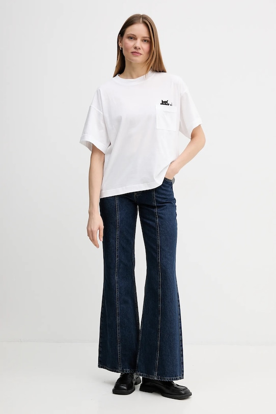 Bavlněné tričko PS Paul Smith W2R.431V.VP5565 bílá SS26