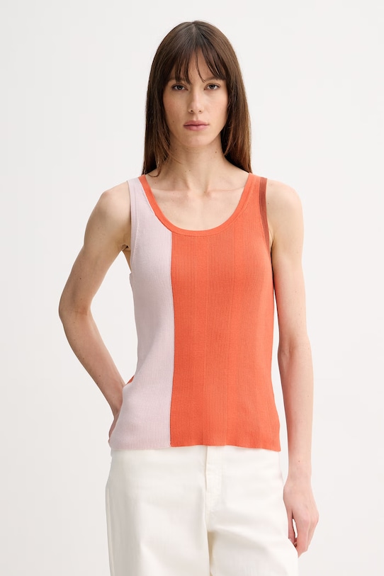 PS Paul Smith top damski bawełniany pomarańczowy W2R.808N.V31447