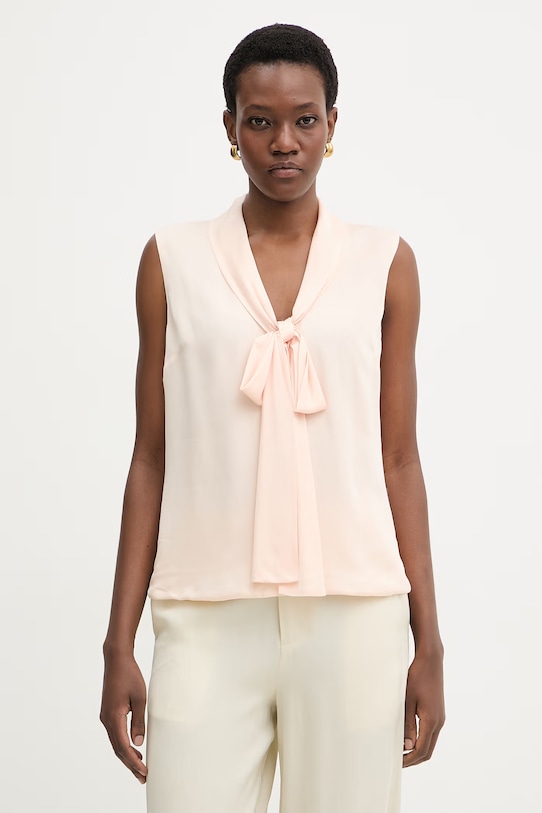 Marciano by Guess bluzka koszulowa damska z wiskozy KATE różowy G6GH07.W1833