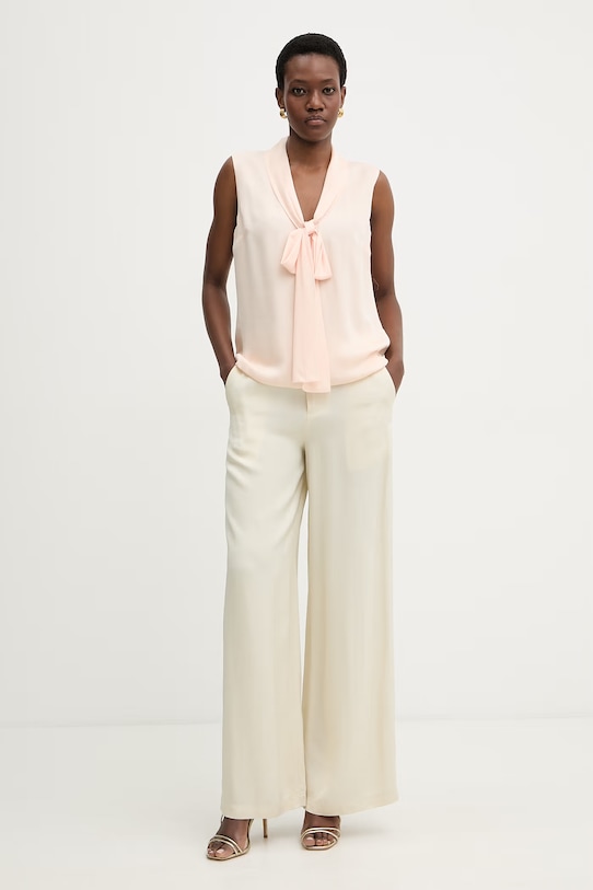 Marciano by Guess bluzka koszulowa damska z wiskozy KATE G6GH07.W1833 różowy SS26