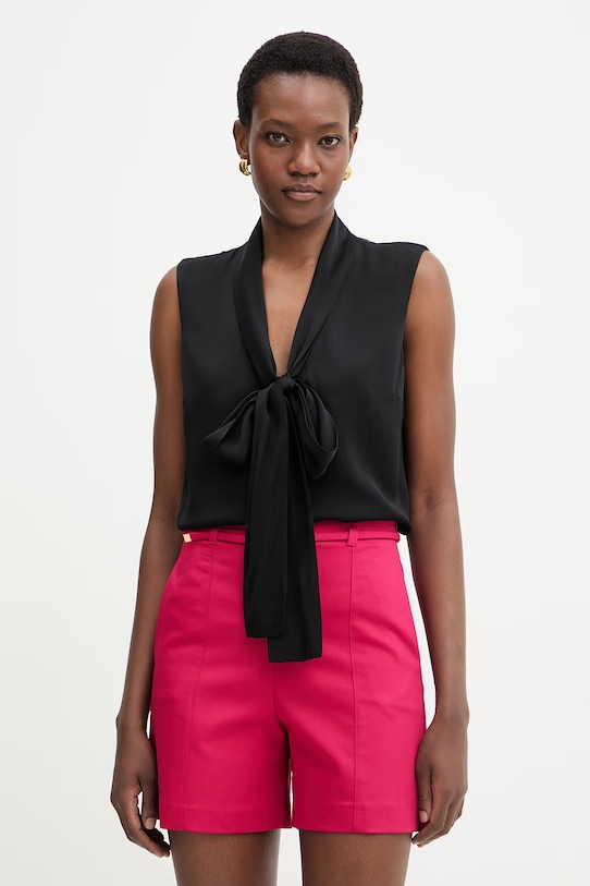 Marciano by Guess bluzka koszulowa damska z wiskozy KATE czarny G6GH07.W1833