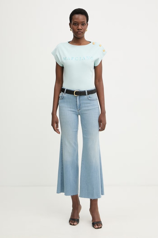 Marciano by Guess t-shirt damski bawełniany LYRIS G6GI04.K3505 niebieski SS26