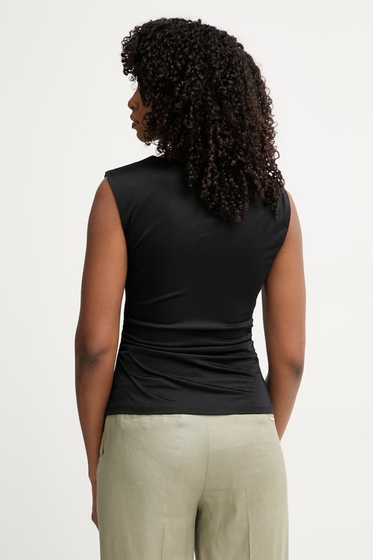 Ρούχα Marciano by Guess τοπ γυναικείο από βισκόζη INES G6GP02.K3068 μαύρο