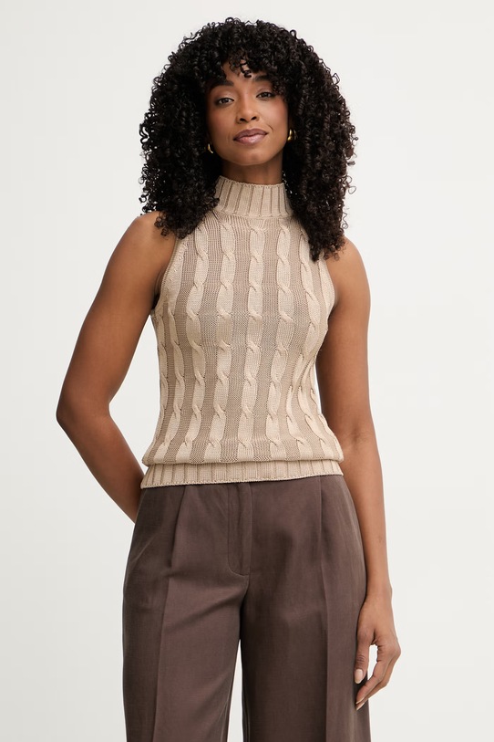 Marciano by Guess γιλέκο γυναικείο από βισκόζη TIARRA μπεζ G6GR21.Z0758