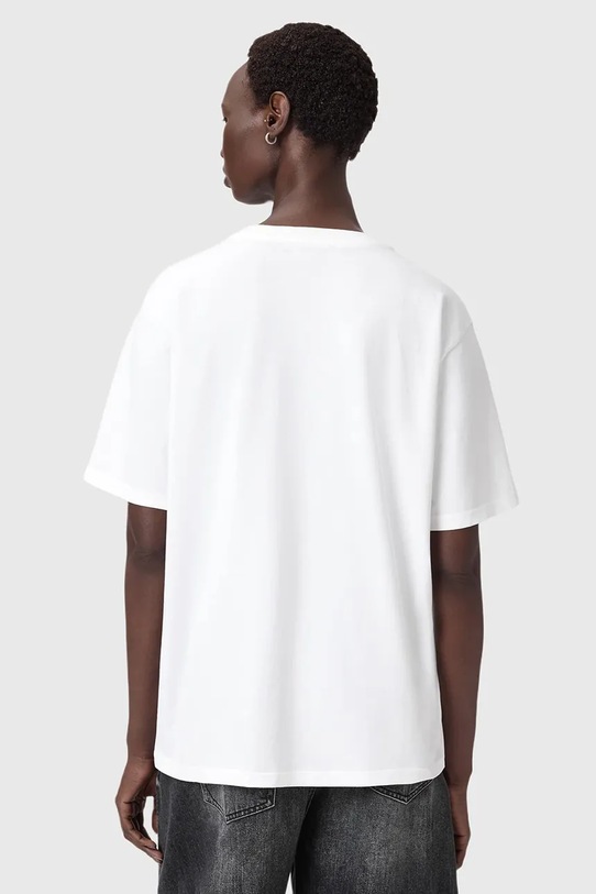 AllSaints tricou din bumbac W145JD alb SS26
