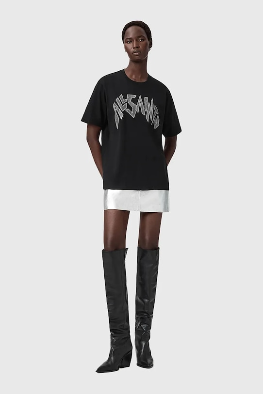 Odzież AllSaints t-shirt bawełniany W145JD czarny