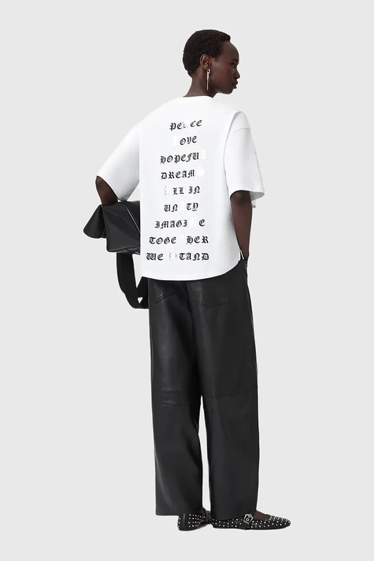 AllSaints tricou din bumbac alb W088JD