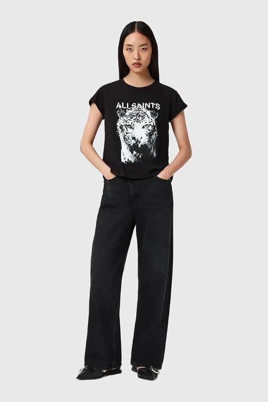 Îmbrăcăminte AllSaints tricou din bumbac W106JD negru