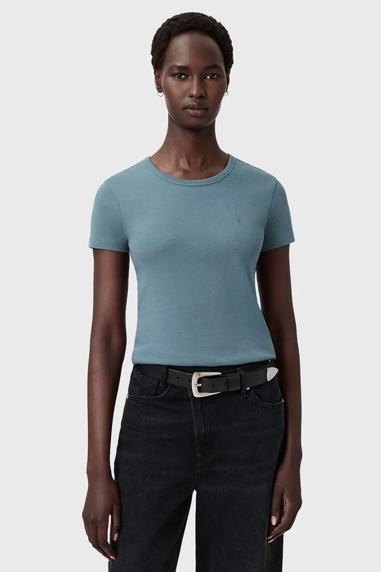 Odzież AllSaints t-shirt bawełniany W285JC niebieski
