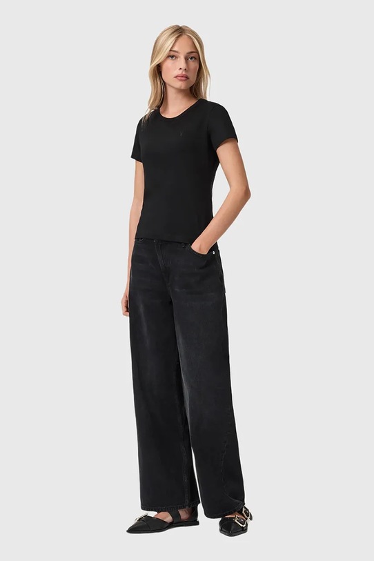AllSaints tricou din bumbac W285JC negru