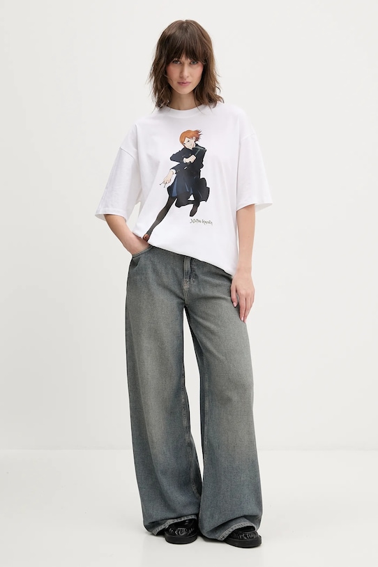 Hugo Blue t-shirt bawełniany HUGO x Jujutsu Kaisen 50557497 biały SS26