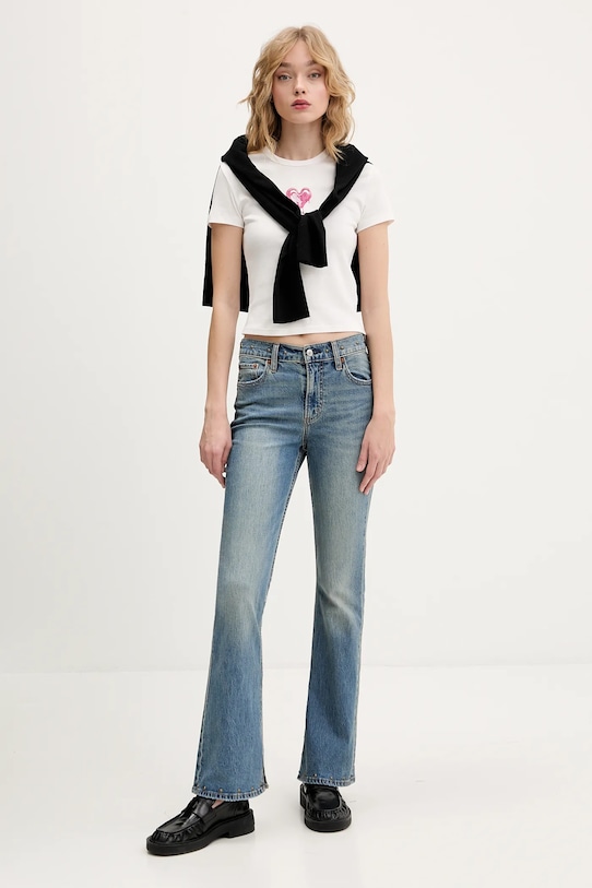 Hugo Blue t-shirt bawełniany Dever_B_2 50562240 biały SS26