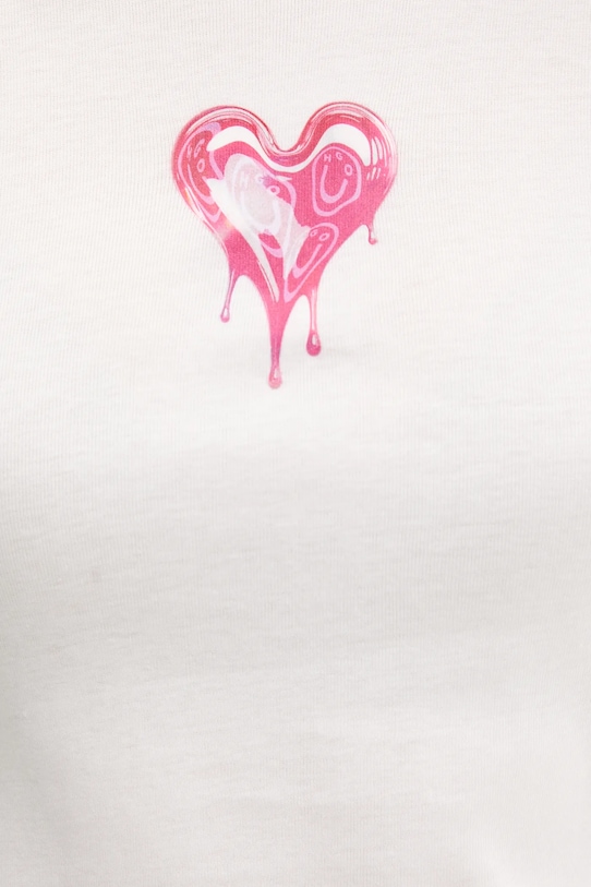 Hugo Blue t-shirt bawełniany Dever_B_2 50562240 biały