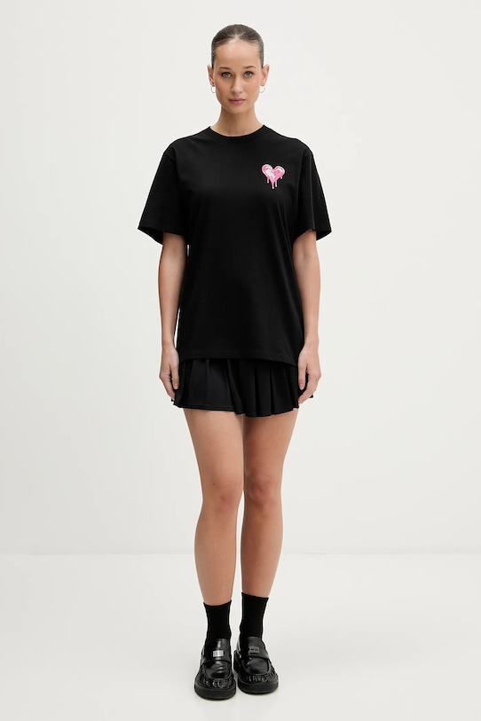 Hugo Blue t-shirt bawełniany Vintage_Tee_B_9 50562261 czarny SS26