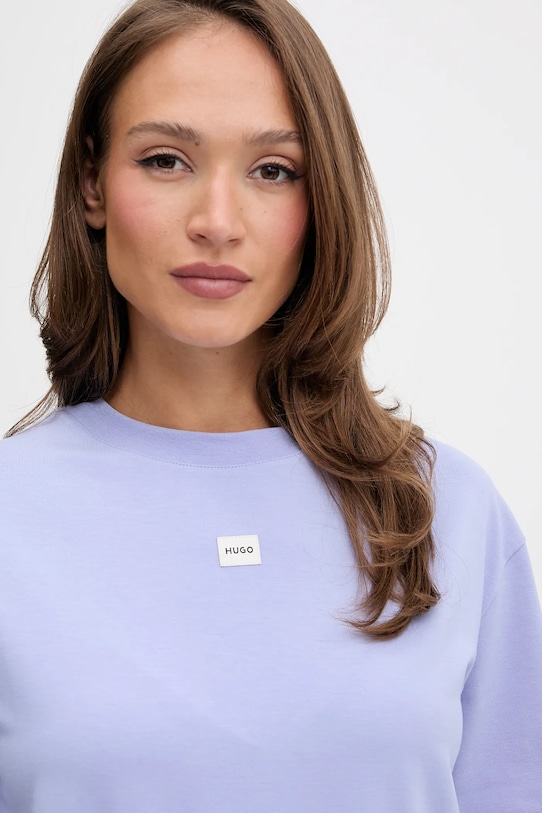 HUGO t-shirt fioletowy 50556807