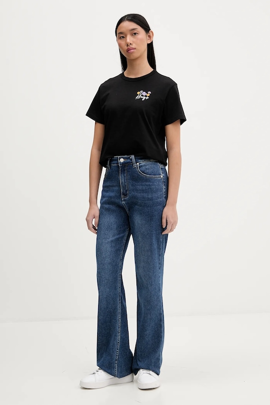 Bombažna kratka majica HUGO 50555813 črna SS26